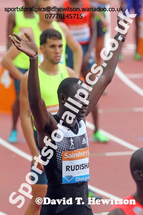 David Rudisha winner of the 800 metres Glasgow Diamond League. Photo: David T. Hewitson/Sports for All Pics